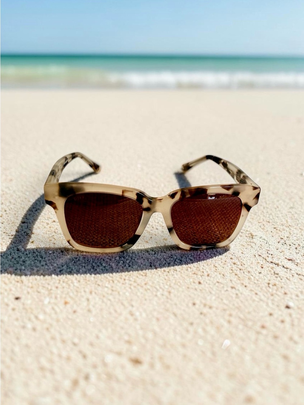 Kids DIFF Lil Bella II Sunglasses — Tinted Clear Tortoise Frame / Brown Lens